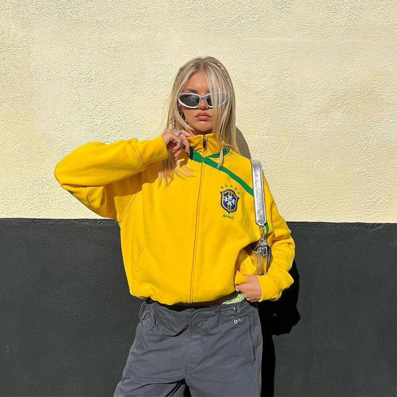 Brasil Zip-Up Sweatshirt – history of dreams