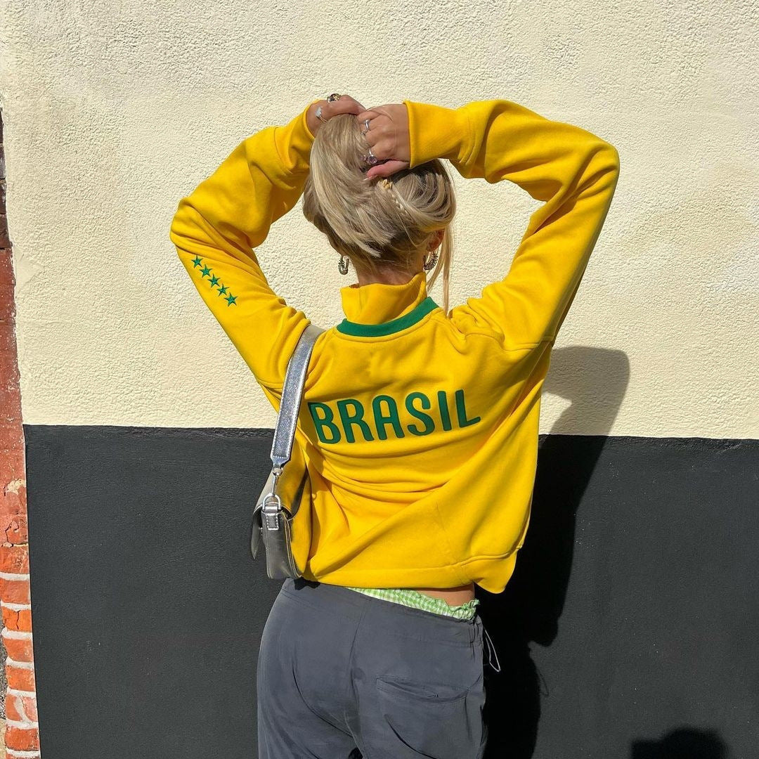 Brasil Zip-Up Sweatshirt