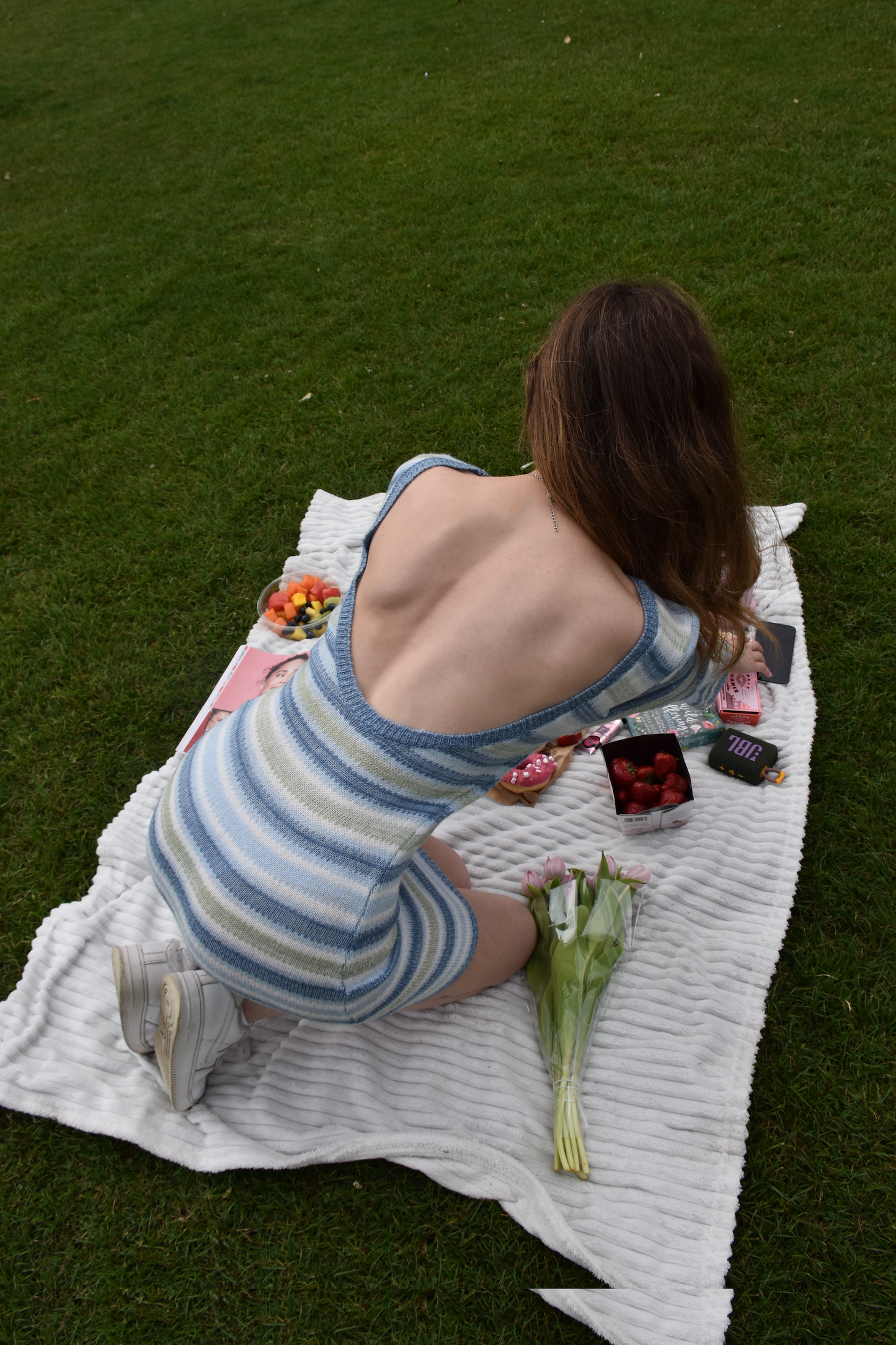 Tie Dye Striped Knit Dress