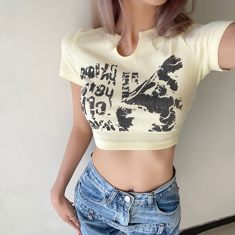 Women's Printed Cropped Top