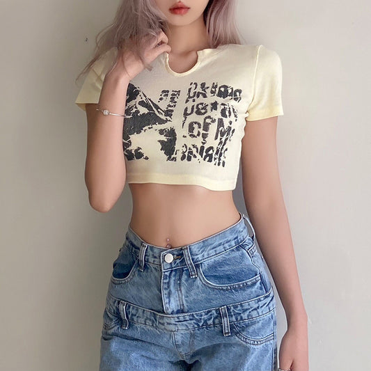 Women's Printed Cropped Top