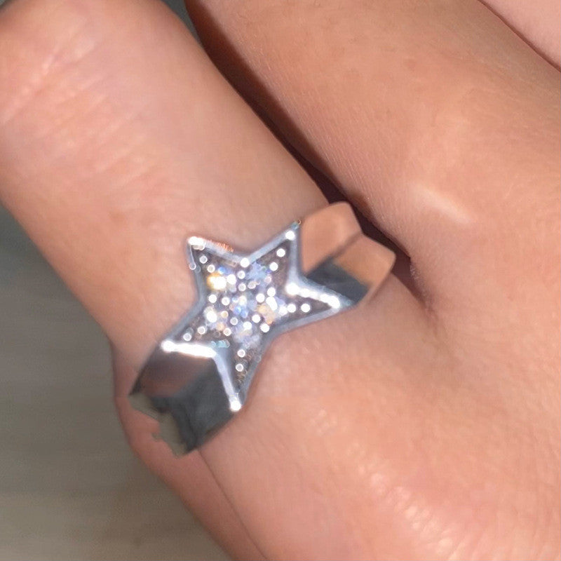 Five Pointed Star Y2K Ring