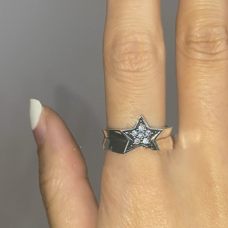 Five Pointed Star Y2K Ring