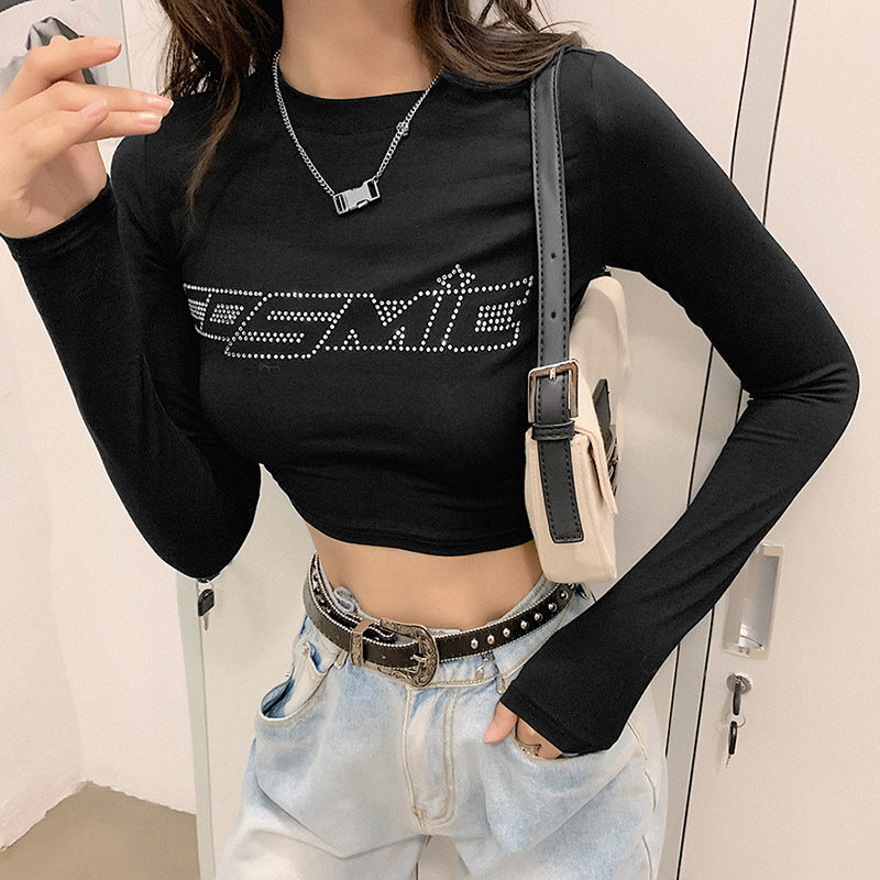 Rhinestone Cosmic Mofif Long Sleeve